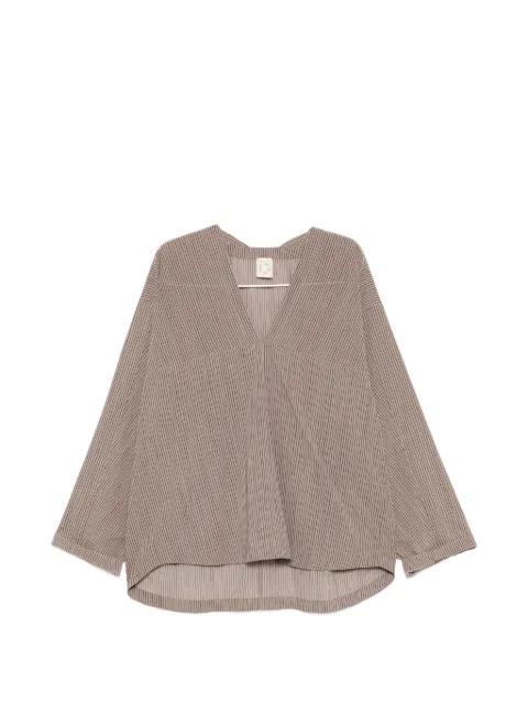 striped V-neck T-shirt by JAN JAN VAN ESSCHE