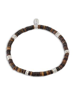 Heishi Shell & Sterling Silver Stretch Bracelet by JAN LESLIE