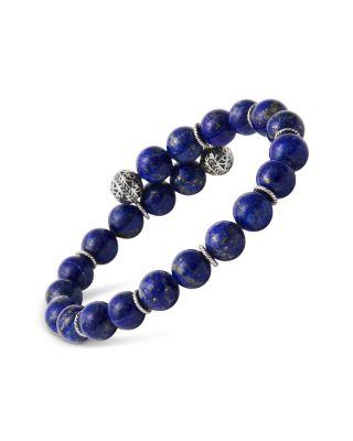Lapis Bead Flex Bracelet by JAN LESLIE