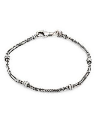 Sterling Silver Herringbone Bracelet by JAN LESLIE
