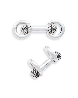 Sterling Silver Rope Knot Horseshoe Cufflinks by JAN LESLIE