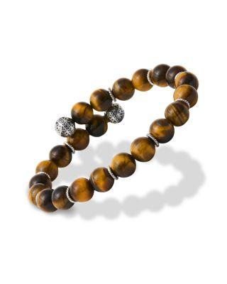 Tiger's Eye Bead Flex Bracelet by JAN LESLIE
