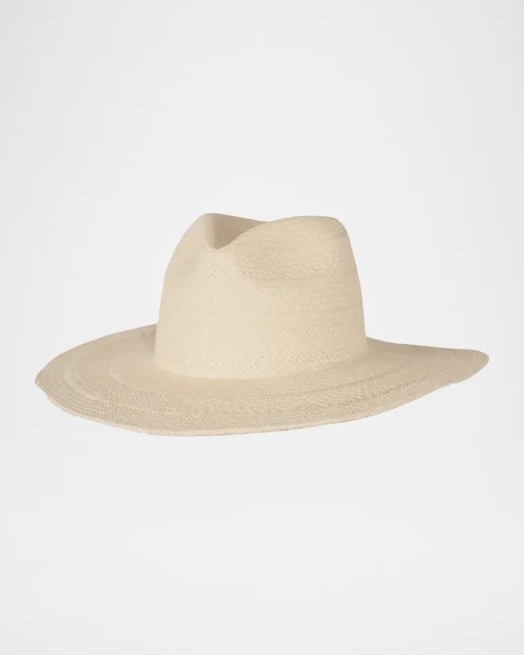 Capri Straw Panama Hat by JANESSA LEONE