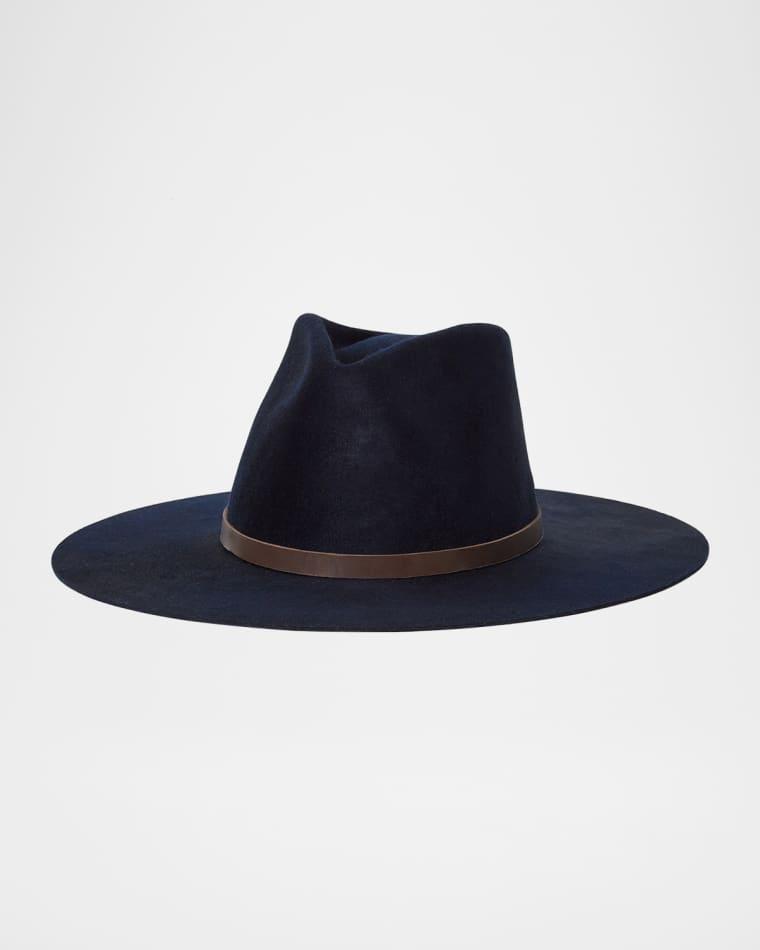 Harley Wool & Suede Fedora Hat by JANESSA LEONE