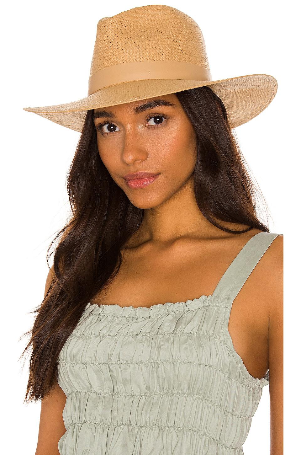 Janessa Leone Simone Hat in Neutral by JANESSA LEONE