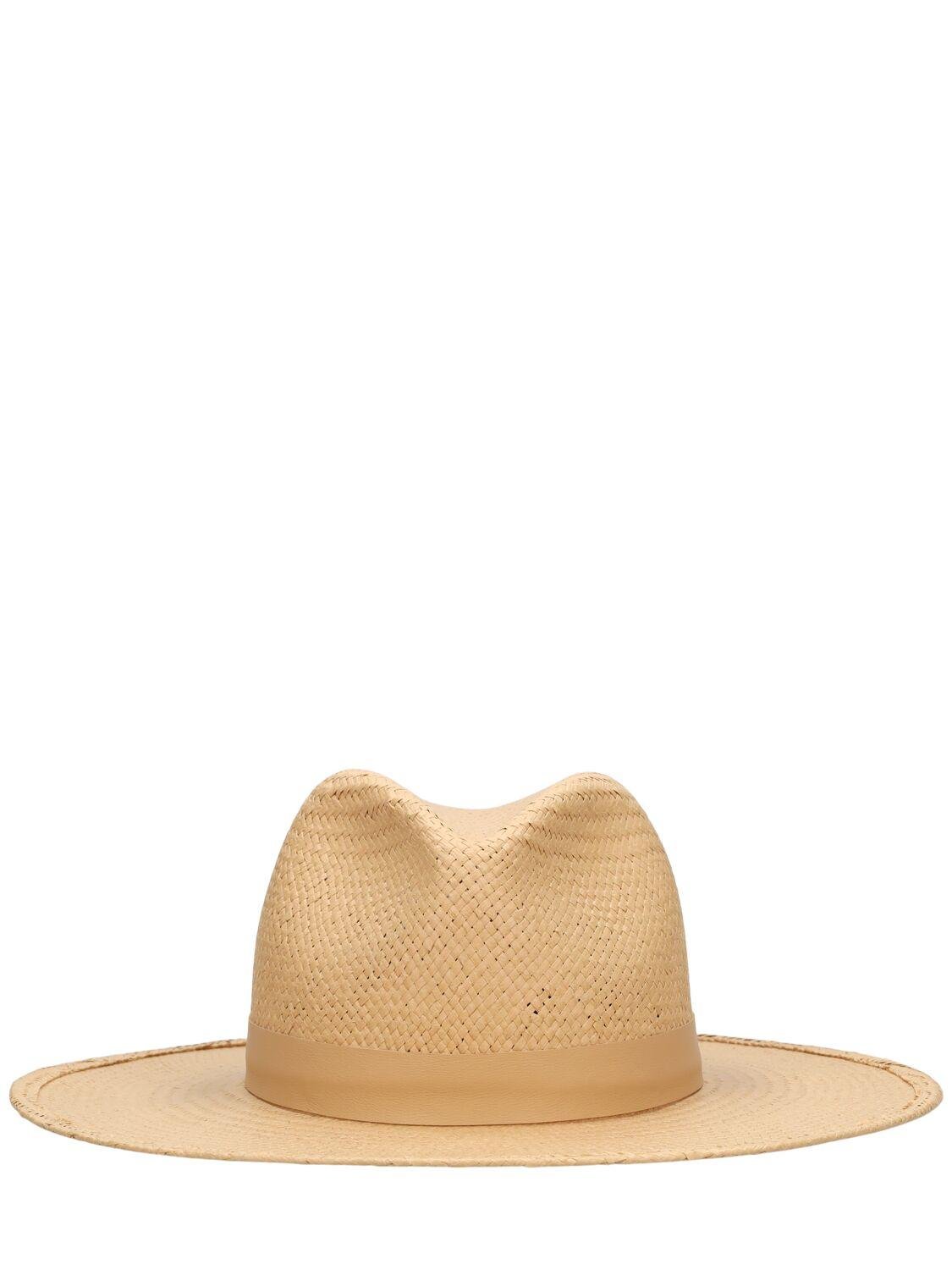 Simone Packable Fedora Hat by JANESSA LEONE