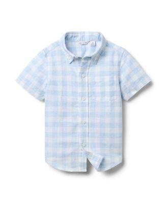 Boys' Gingham Linen-Cotton Shirt - Baby by JANIE&JACK