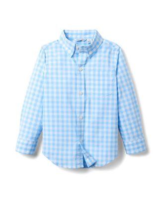 Boys' Gingham Poplin Shirt - Little Kid by JANIE&JACK