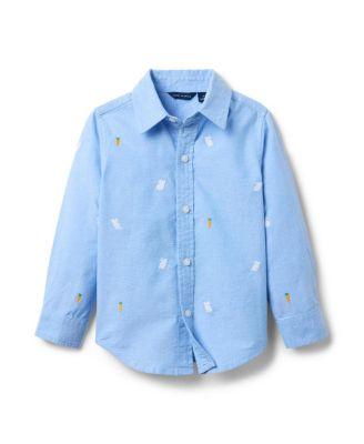 Boys' The Embroidered Bunny Oxford Shirt - Baby by JANIE&JACK