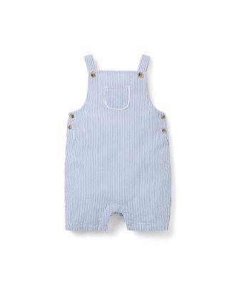 Boys' The Striped Seersucker Overall - Baby by JANIE&JACK