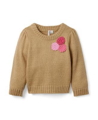 Girls' Floral Applique Sweater - Baby by JANIE&JACK