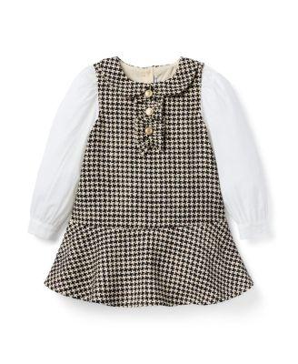 Girls' Houndstooth Tweed Dropwaist Dress - Baby by JANIE&JACK