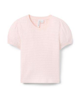 Girls' Pointelle Puff Sleeve Top - Baby by JANIE&JACK