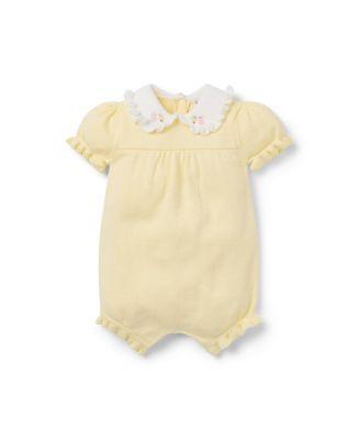 Girls' The Embroidered Ruffle Collar Romper - Baby by JANIE&JACK