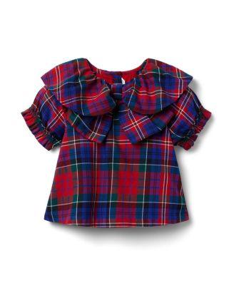 Girls' The Tartan Collar Bow Top - Baby by JANIE&JACK