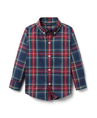Unisex Tartan Poplin Shirt by JANIE&JACK