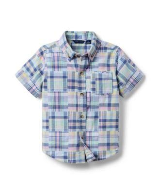 Unisex the Plaid Patchwork Shirt - Bby by JANIE&JACK