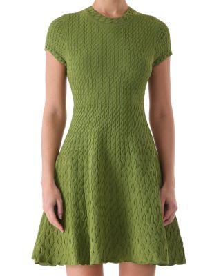 Short Sleeve Cable Knit Dress by JASON WU