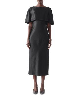 Washed Twill Cape Midi Dress by JASON WU