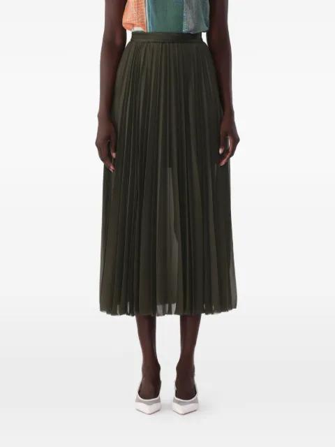 chiffon pleated midi skirt by JASON WU
