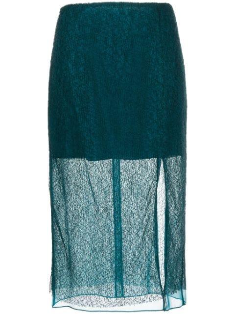 double-layered silk skirt by JASON WU