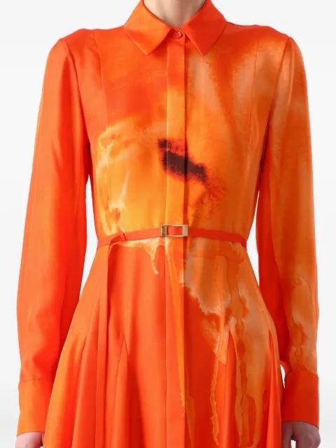 floral-print midi shirt dress by JASON WU