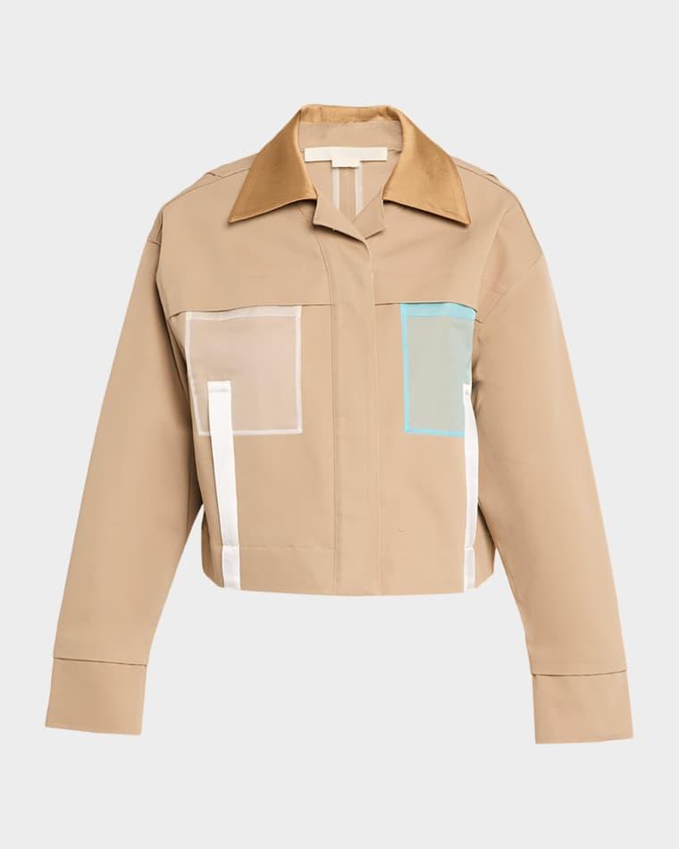 x Robert Rauschenberg Cropped Twill Jacket by JASON WU