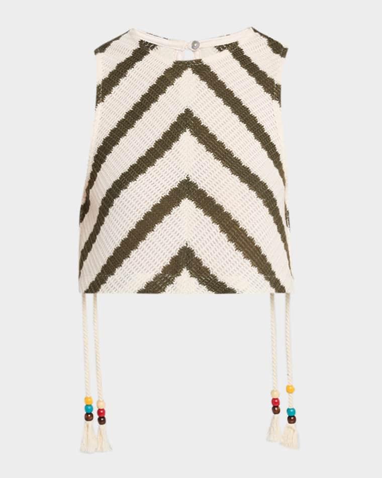 Bimini Striped Knit Crop Top by JBQ