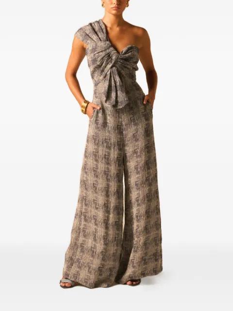 Eden one-shoulder linen jumpsuit by JBQ