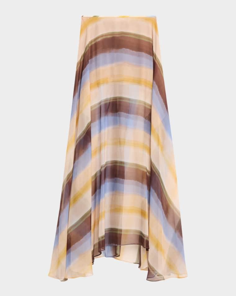 Keira Watercolor Stripe Maxi Skirt by JBQ