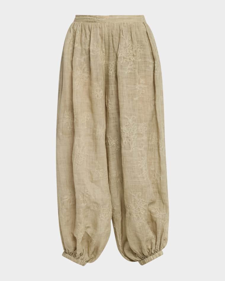 Roman Embroidered Balloon Pants by JBQ