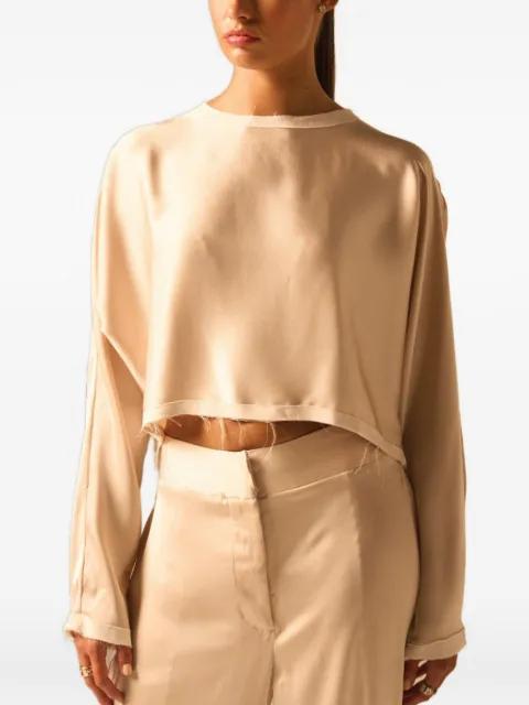 raw-cut cropped top by JBQ