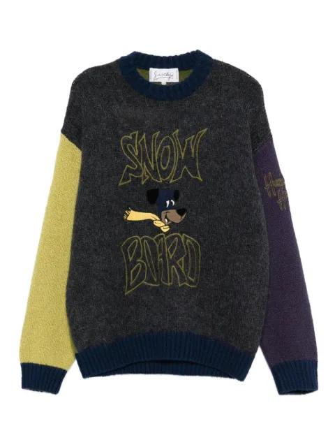 1980s cartoon-embroidered sweater by JC DE CASTELBAJAC 