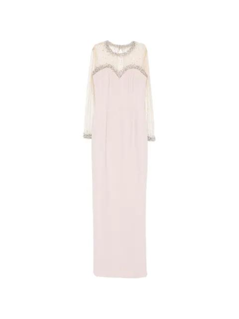 crystal-embellished crepe dress by JEAN-LOUIS SABAJI