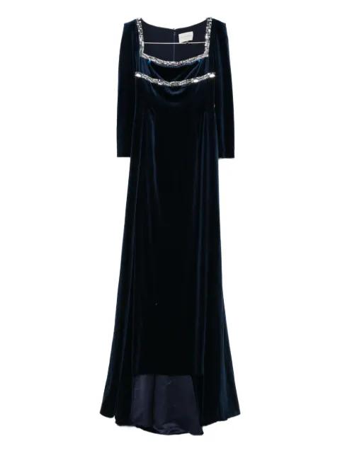 crystal-embellished velvet gown by JEAN-LOUIS SABAJI