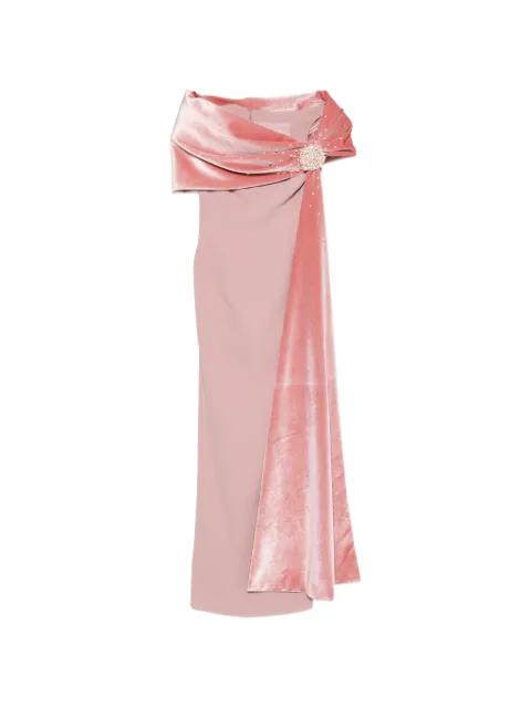 embellished draped maxi dress by JEAN-LOUIS SABAJI