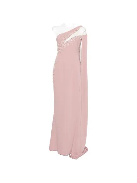 embellished one-shoulder maxi dress by JEAN-LOUIS SABAJI