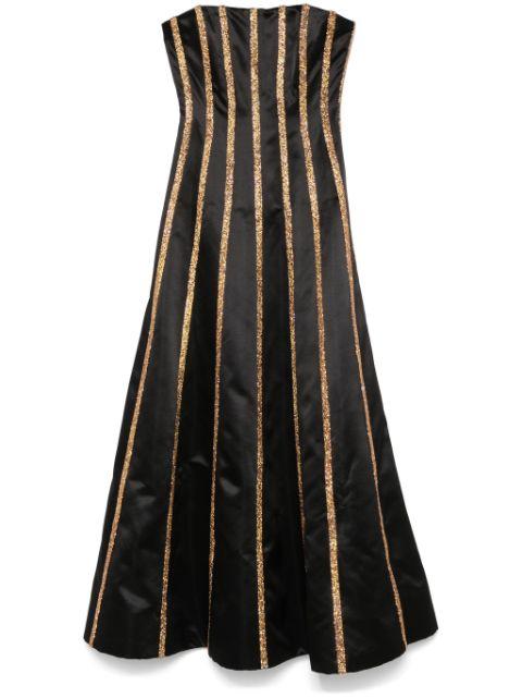 strapless A-line maxi dress by JEAN-LOUIS SABAJI