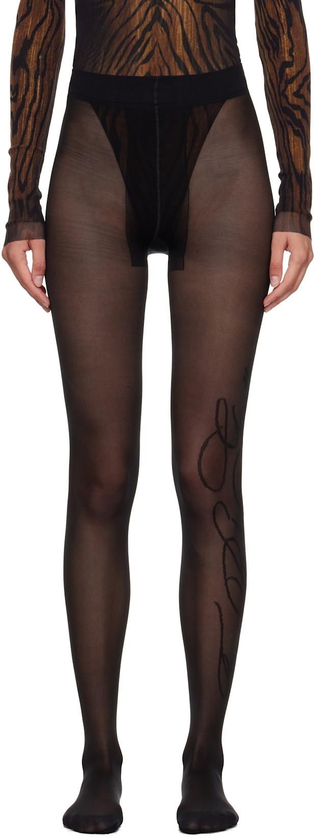 Black 'The Jean Paul Gaultier' Tights by JEAN PAUL GAULTIER
