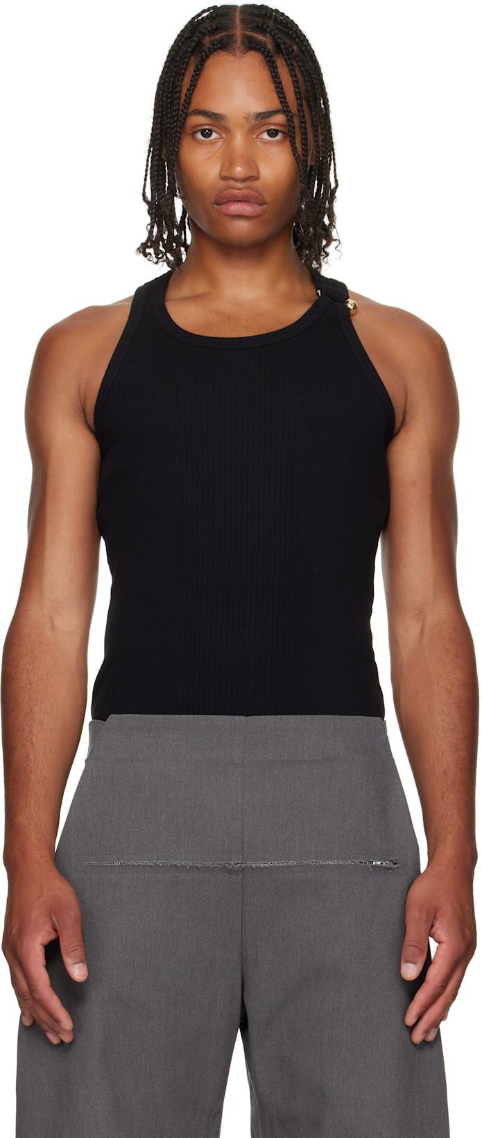 Black 'The Piercing' Tank Top by JEAN PAUL GAULTIER