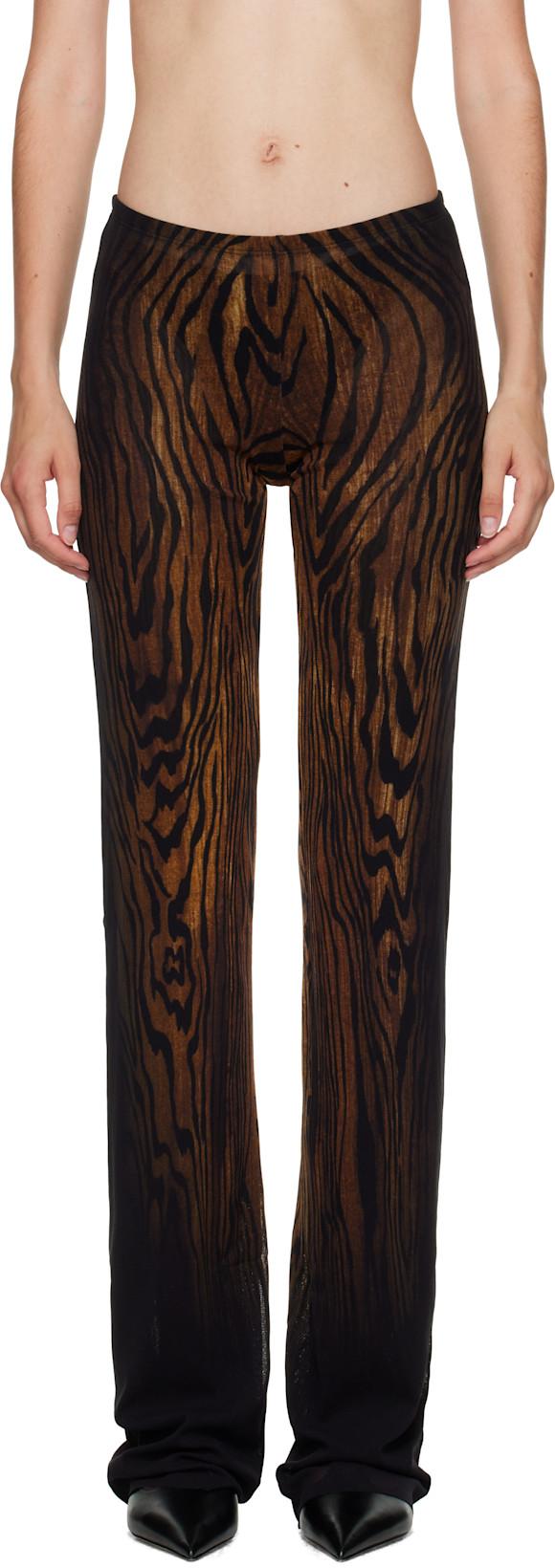 Black & Brown 'The Wood' Lounge Pants by JEAN PAUL GAULTIER