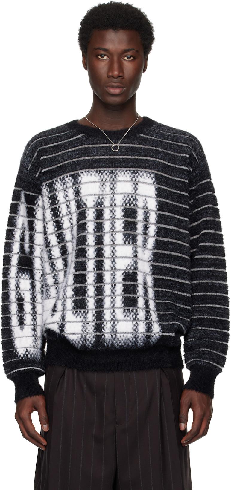 Black & White Jacquard 'Gaultier' Sweater by JEAN PAUL GAULTIER