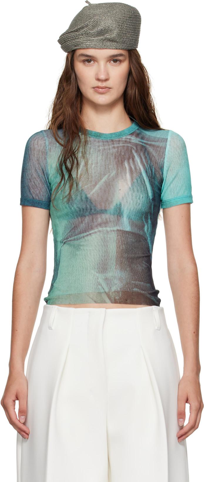 Blue 'The Water' Baby T-shirt by JEAN PAUL GAULTIER