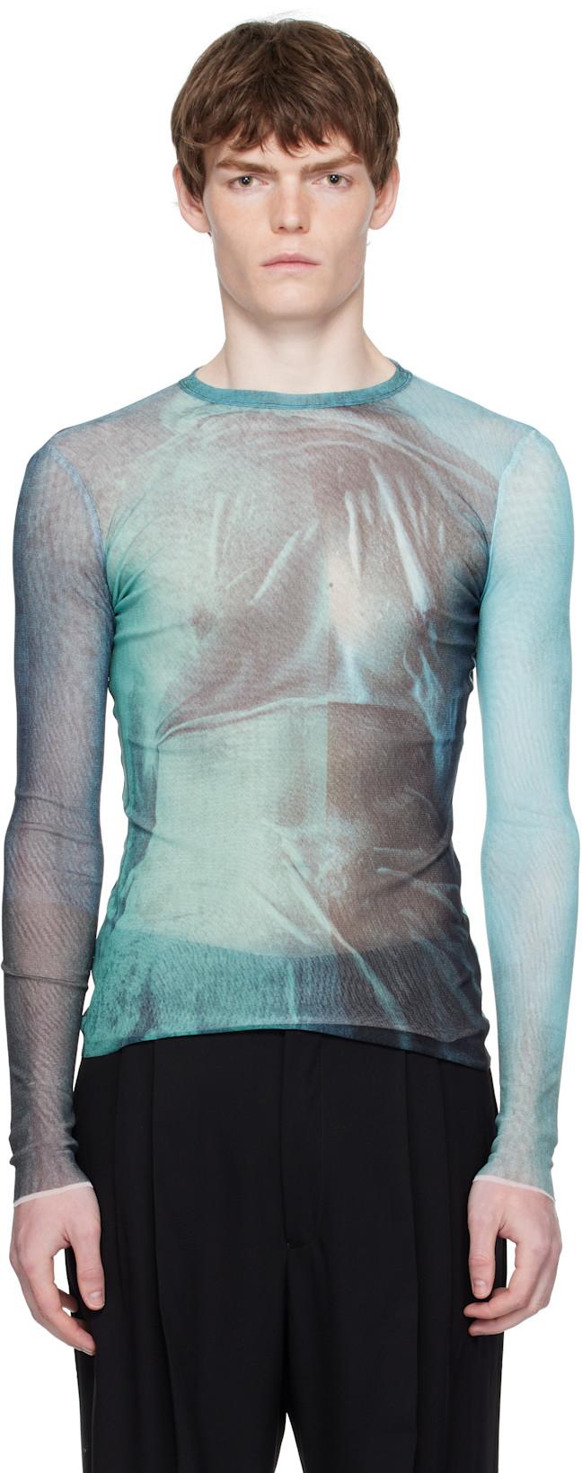 Blue 'The Water' Top by JEAN PAUL GAULTIER