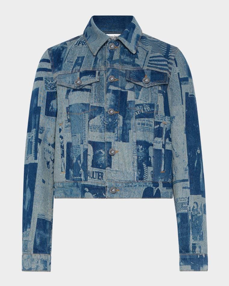 Fitted Denim Journal Jacket by JEAN PAUL GAULTIER