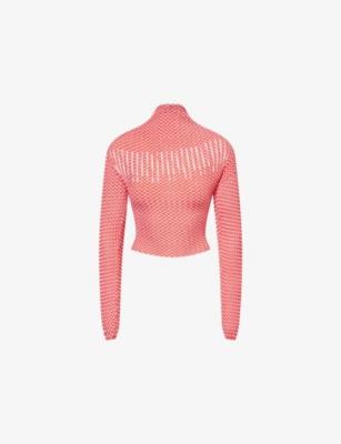 Gingham-Pattern Asymmetric-Collar Woven Top by JEAN PAUL GAULTIER
