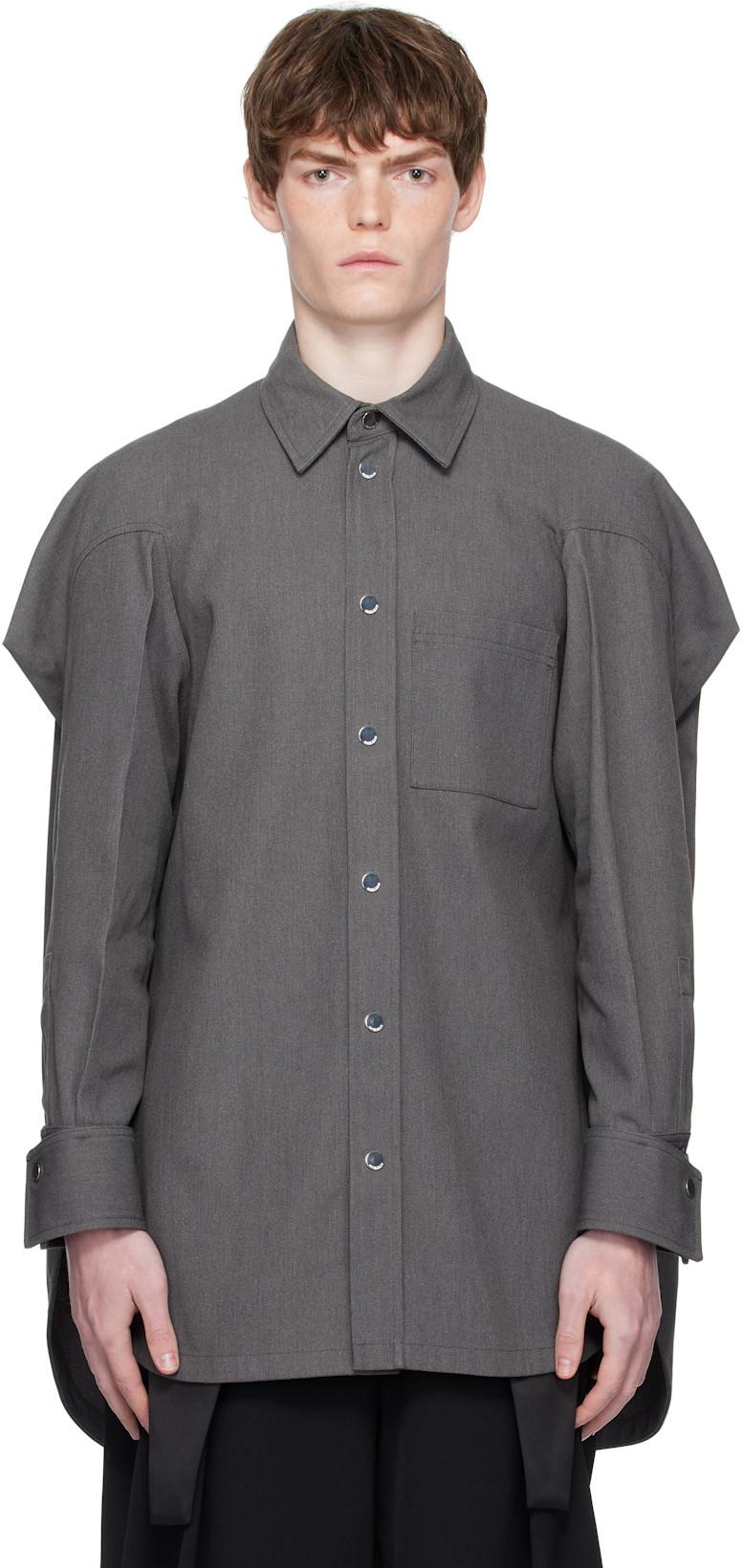 Gray Canvas Shirt by JEAN PAUL GAULTIER
