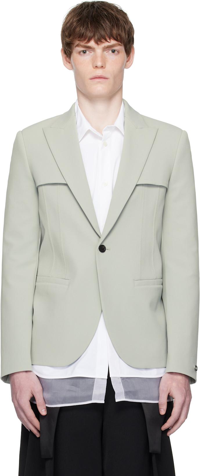 Gray Twill Blazer by JEAN PAUL GAULTIER
