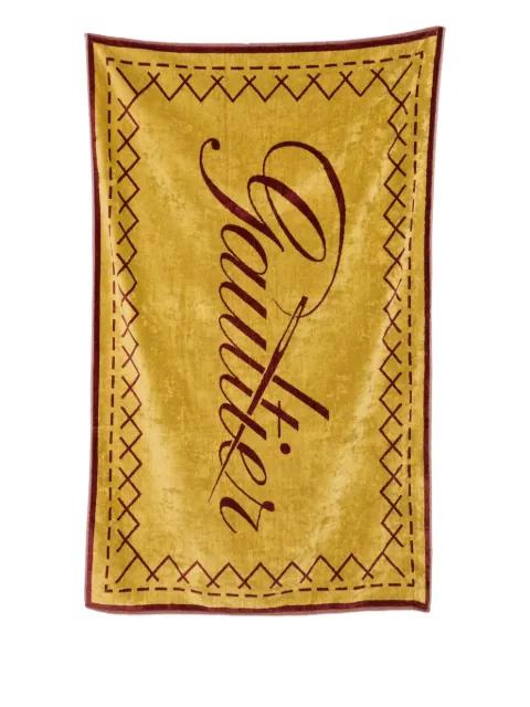 Jacquard border towel beach by JEAN PAUL GAULTIER