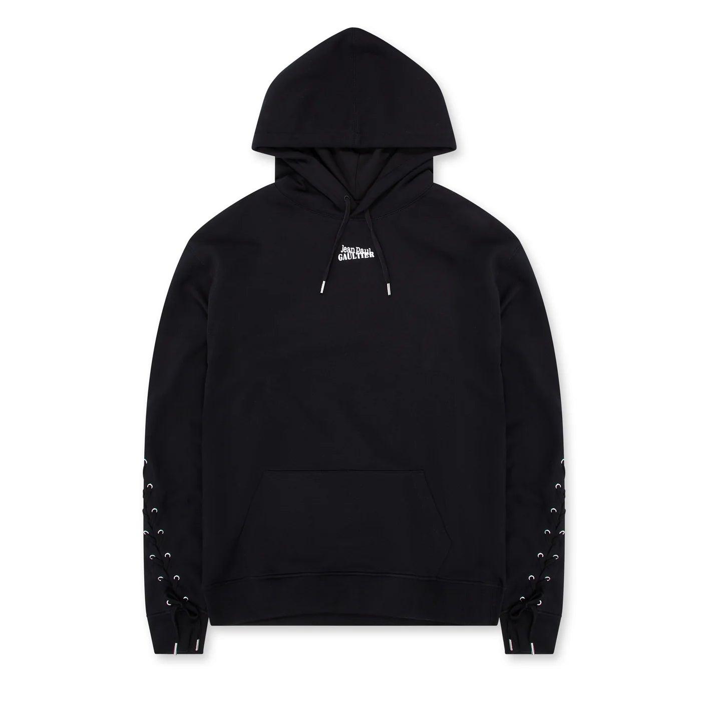 Jean Paul Gaultier - Oversize Laced Hoodie - (Black) by JEAN PAUL GAULTIER
